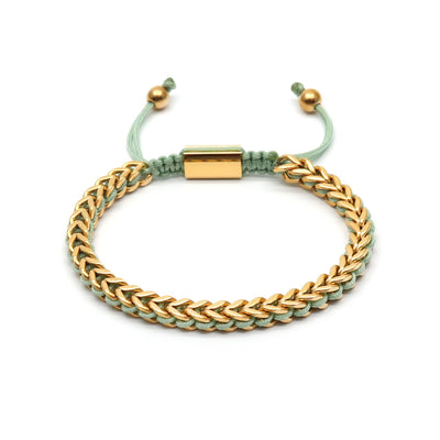 Light Green Rope & Full Gold Chain - Equinoxx Design